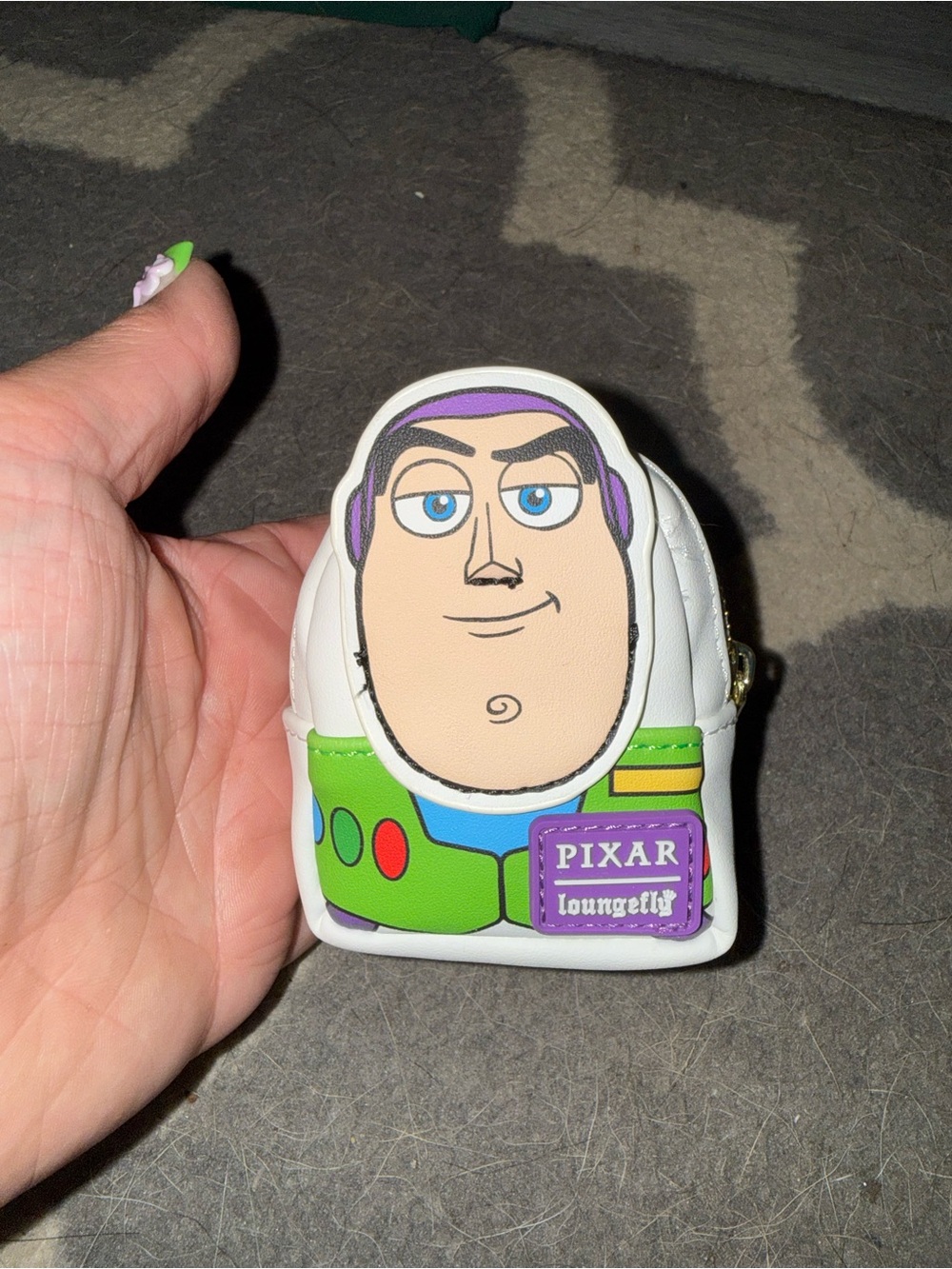 Loungefly White, Green & Purple Buzz Character Mini Backpack Coin Purse